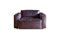 Miniature Burgundy leather armchair Atsullivan Clipped