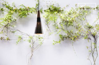 Zwarte metalen hanglamp