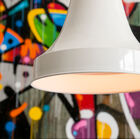 Lower part in metal covered with a superb cream-coloured paint.