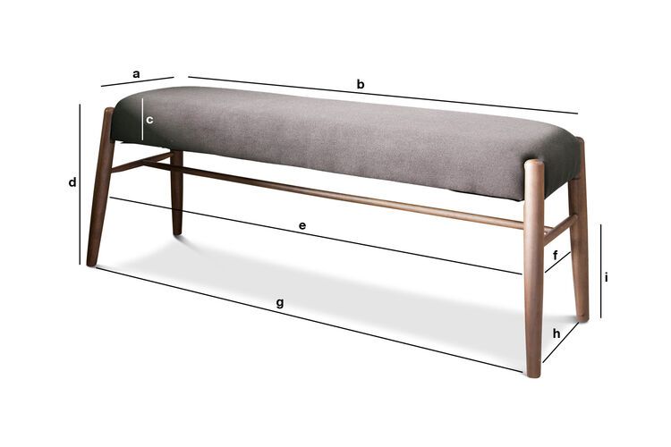 Dimensions du produit Banc en acacia verni Larssön