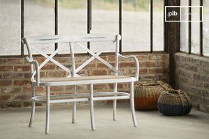 Banc en en bois blanc Pampelune