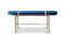 Miniatura Banco de terciopelo azul Aurora Clipped