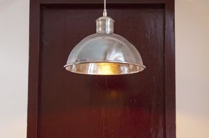 Large metal suspension light Banker