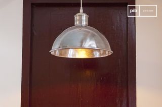 Large metal suspension light Banker