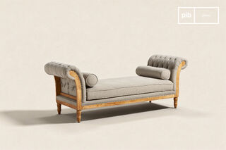 Banquette 2 places en lin et coton gris Montaigu