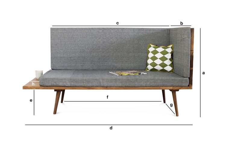 Dimensions du produit Banquette Sensila Reverso