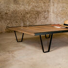 Originele massief teakhouten salontafel.