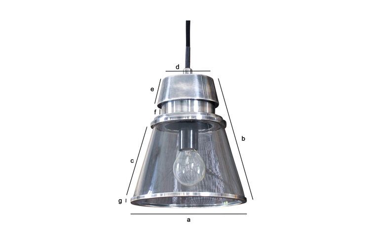 Productafmetingen Glazen hanglamp Beatrix