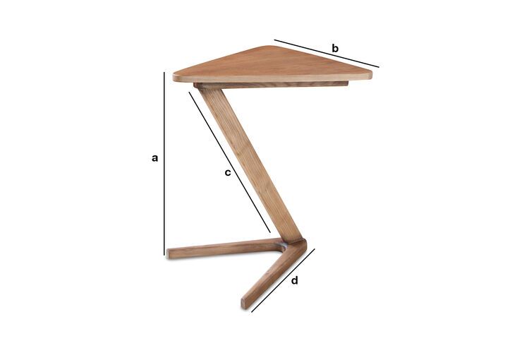 Produktdimensionen Beistelltisch aus Holz Fleetwood