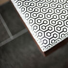 Beautiful graphic motifs on the top of the bench.