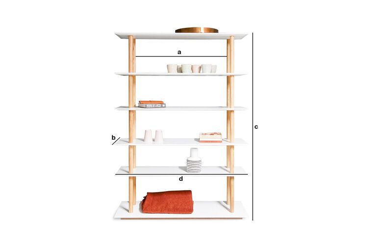 Dimensions du produit Bibliothèque en bois Tennö