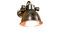 Miniatuur Zilveren metalen wandlamp met schroefbasis Bistrot Productfoto