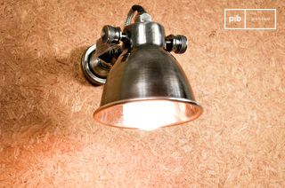 Screw-based silver metal wall light Bistrot