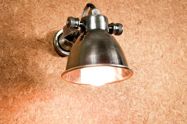 Screw-based silver metal wall light Bistrot