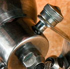 Patinated metal for a industrial look.