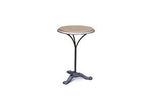 Runder Bistrotisch aus Holz und Metall Vaiana