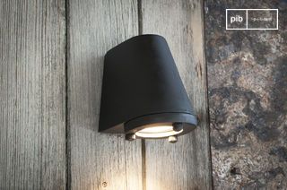 Black metal outdoor wall sconce Aix