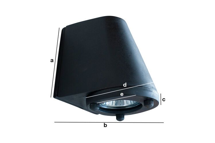 Product Dimensions Black metal outdoor wall sconce Aix