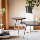Beautiful coffee table in marble and brass.