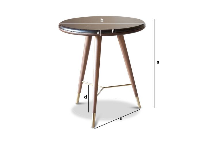 Product Dimensions Black marble end table Sivart