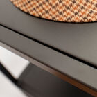 The all-metal shelf has a beautiful matt black finish.