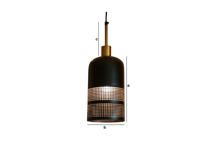 Product Dimensions Black suspension Johanna