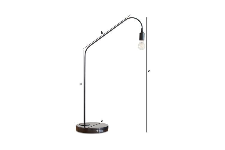 Product Dimensions Black table lamp Mogens
