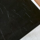 The black marble top with an elegant white grain.