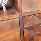 The beautiful geometric finishes reinforce the retro look.