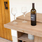 The sliding shelf can be used as a small standing table.