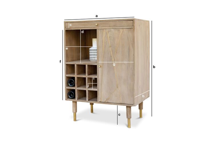 Product Dimensions Bottle cabinet Messinki