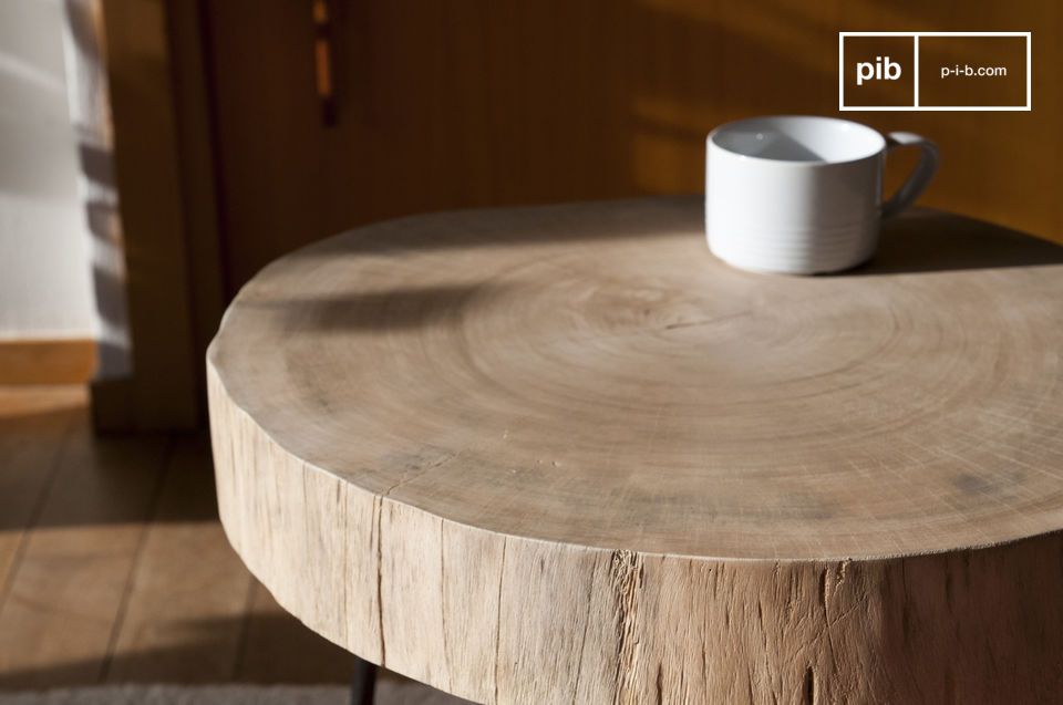 Bois naturel et métal réunis pour une pièce au charme unique