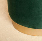 The beautiful golden brass base blends perfectly with the velvet.