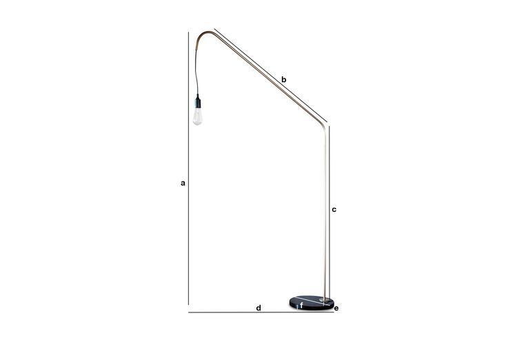 Product Dimensions Metal and marble floor lamp Mogens