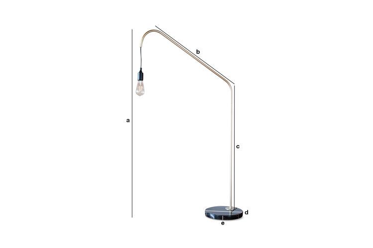 Product Dimensions Metal and marble reading lamp Mogens