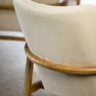 The structure of the armchair is made out of massive varnished elm wood that grants sturdiness and