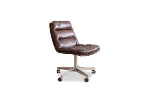 Bürostuhl aus braunem Leder Breunor