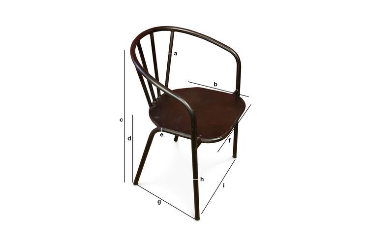 Product Dimensions Black Metal Chair Brienon