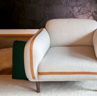 The seat is wide and deep, the comfort perfectly soft.