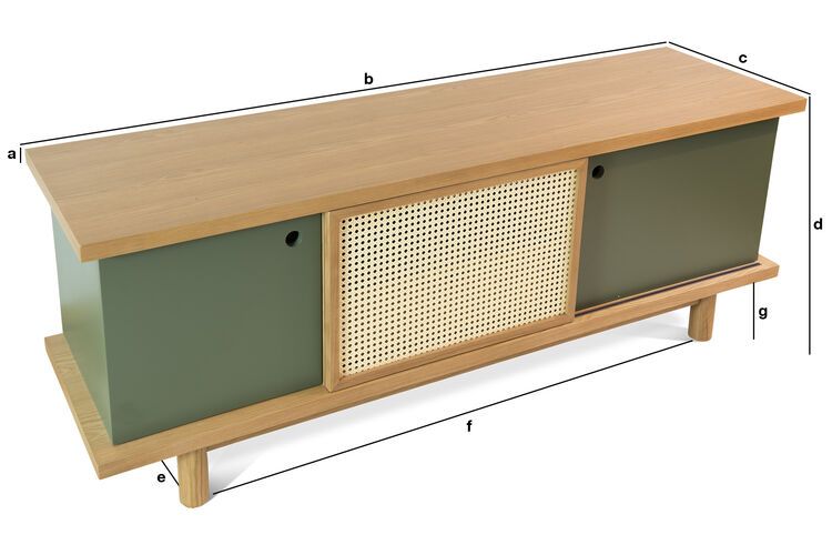 Dimensions du produit Buffet en Chêne Tammea