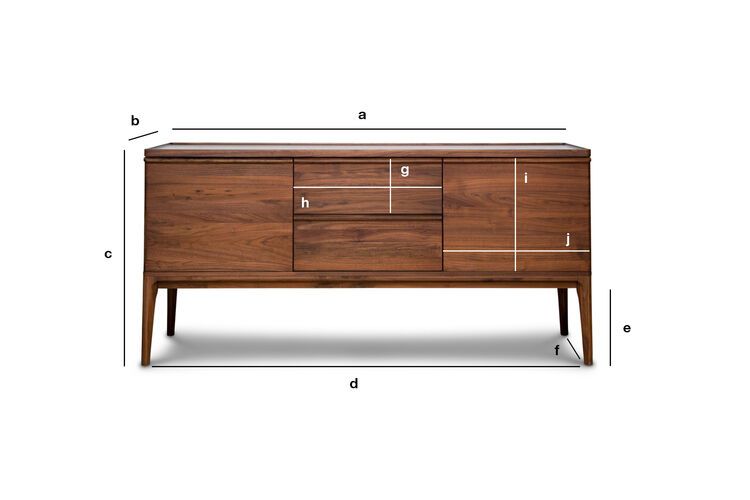 Dimensions du produit Buffet en noyer  Hemët