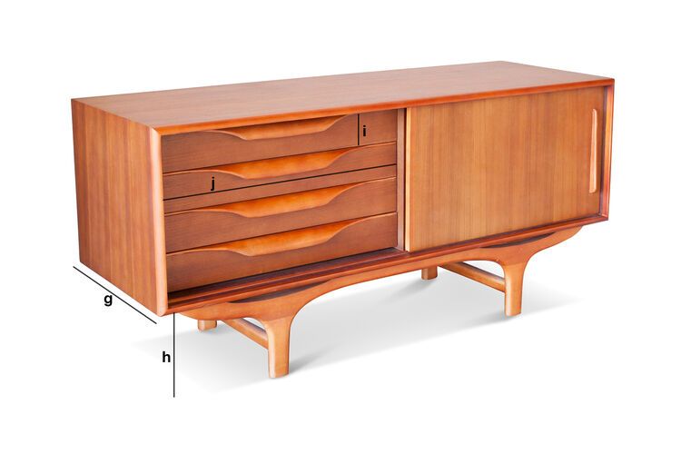 Dimensions du produit Buffet scandinave en bois  Alrik