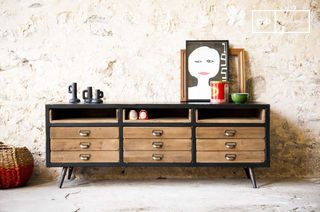 Buffet en bois veilli