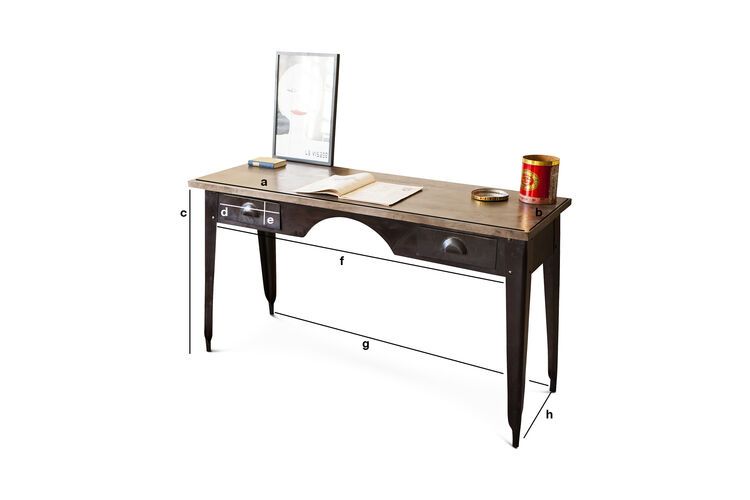 Dimensions du produit Bureau Dabar