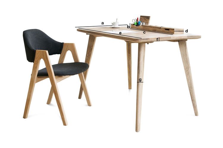 Dimensions du produit Bureau Moka