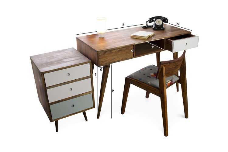 Dimensions du produit Bureau Stockholm