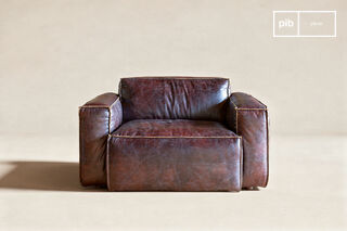 Burgundy leather armchair Atsullivan