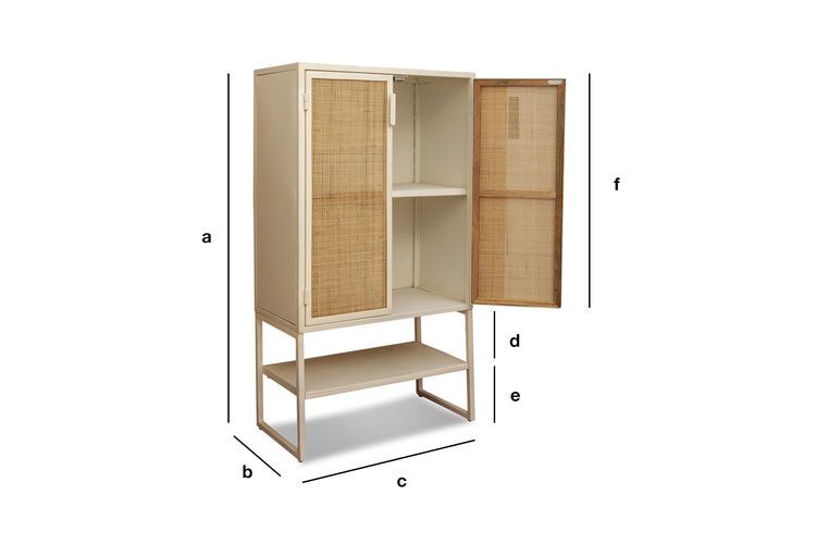 Product Dimensions Metal and cane wardrobe Lautalie