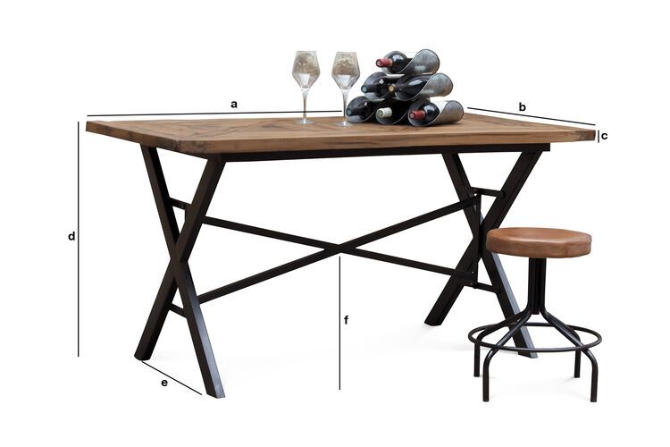 Product Dimensions Cadé table 180cm