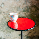 The charm of a round piece of furniture with lovely colours